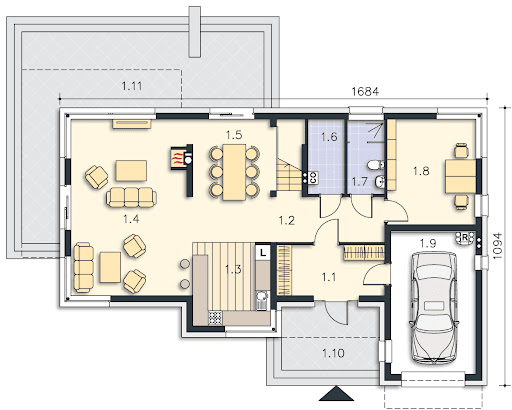 Imperia II DCP286A - Rzut parteru