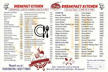 Breakfast Kitchen menu 