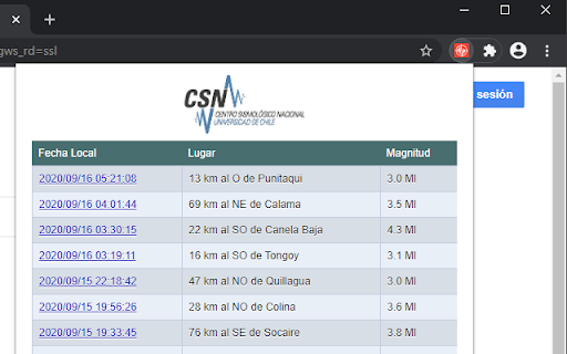 Sismos Chile