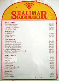 Shalimar Restaurant menu 2