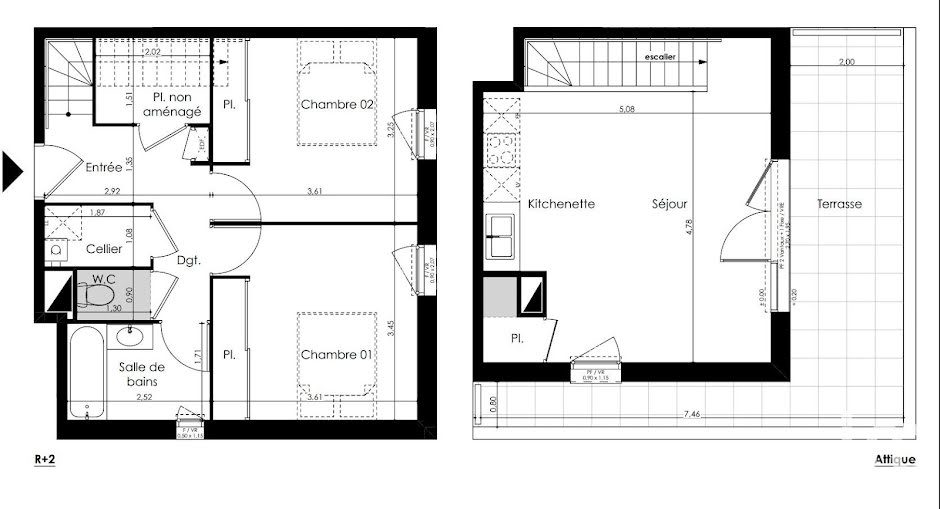 Vente duplex 3 pièces 65 m² à Le Taillan-Médoc (33320), 308 999 €