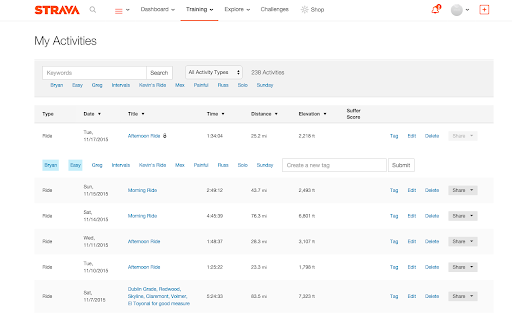 Stravatag: Tag & Filter Strava activities