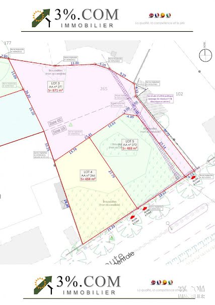 Vente terrain  871 m² à Saint-Jean-de-Linières (49070), 139 500 €