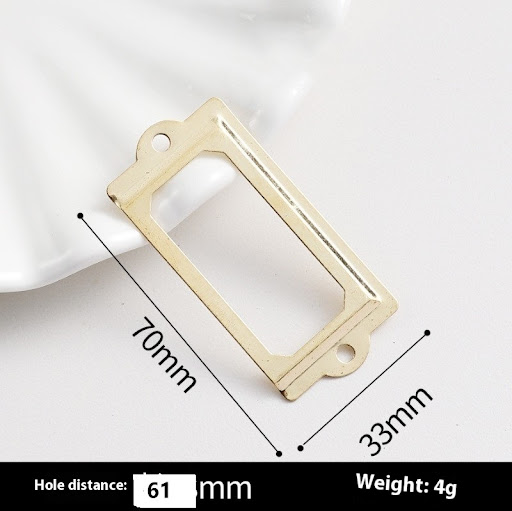 Title 6, Iron Antique Drawer Card Clip Label Bookmark Fr...
