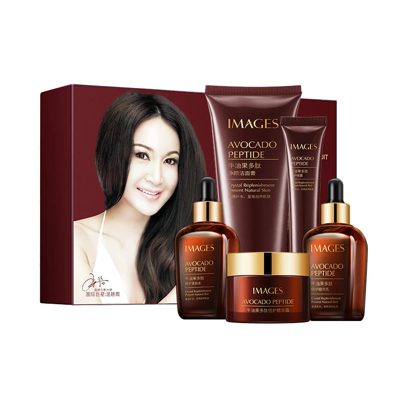 Ensemble de Soins de la Peau en Petit Flacon Marron Hydratant et Réparateur Éclaircissant pour une peau éclatante et visiblement plus lumineuse