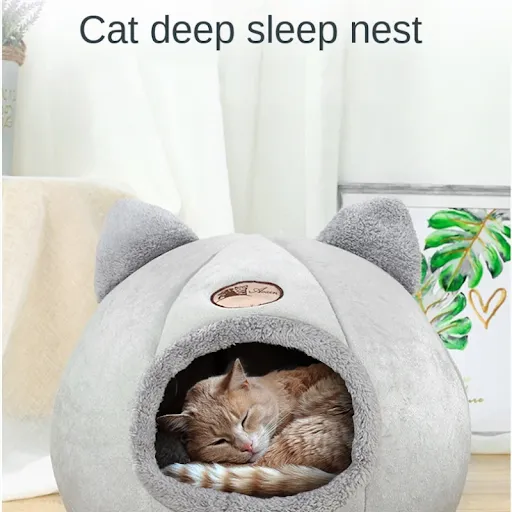 Cat Nest Winter Warm Cold-proof Pet Home Nest Large Stray Cat House Fully Closed Cat Bed