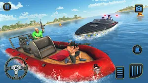 Police Speed Boat Gangster Chase screenshot 2