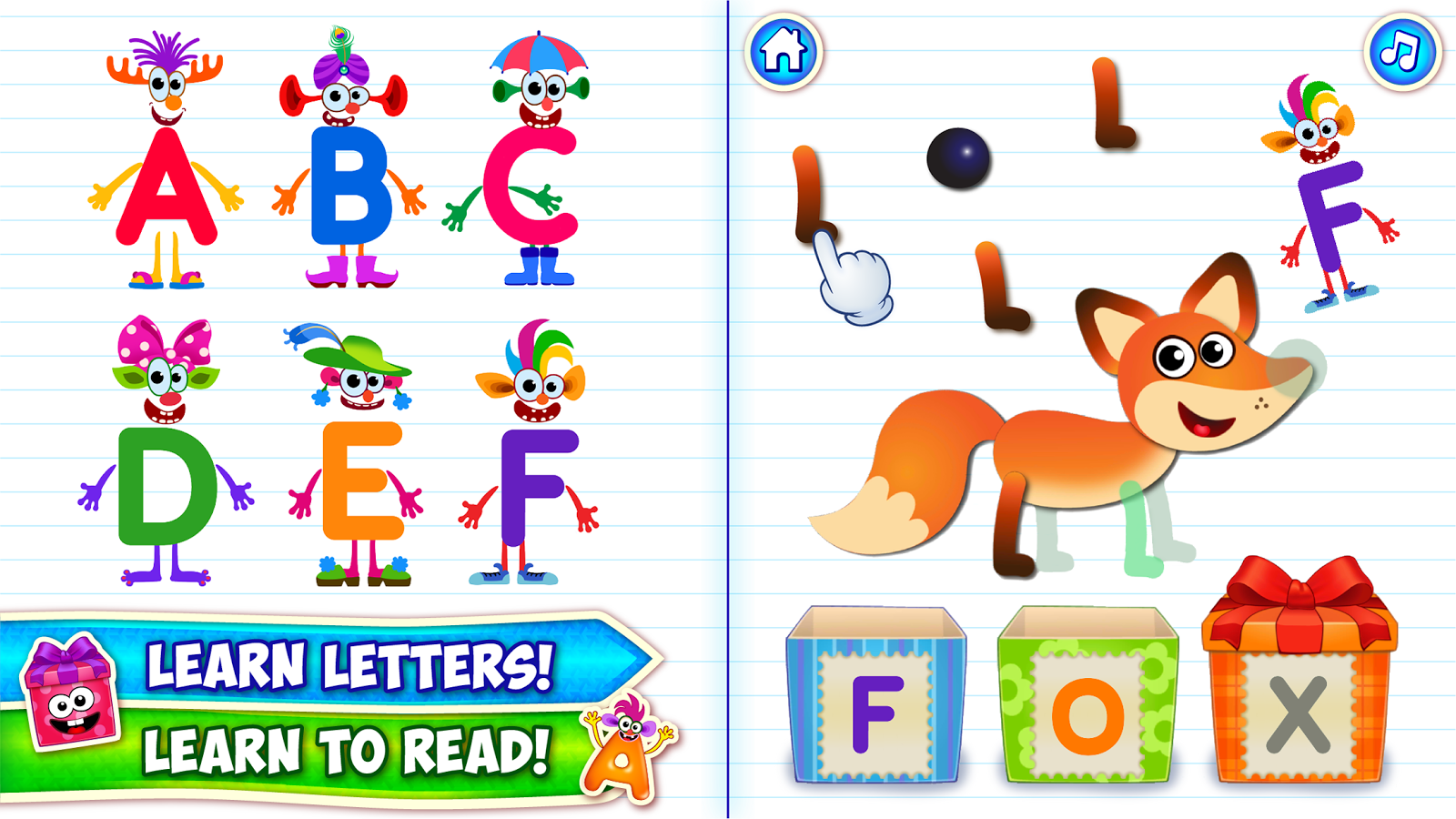 ABC in box The alphabet in boxes - Android Apps on Google Play