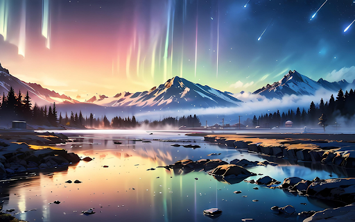 Aurora Mountain Reflections Preview 1