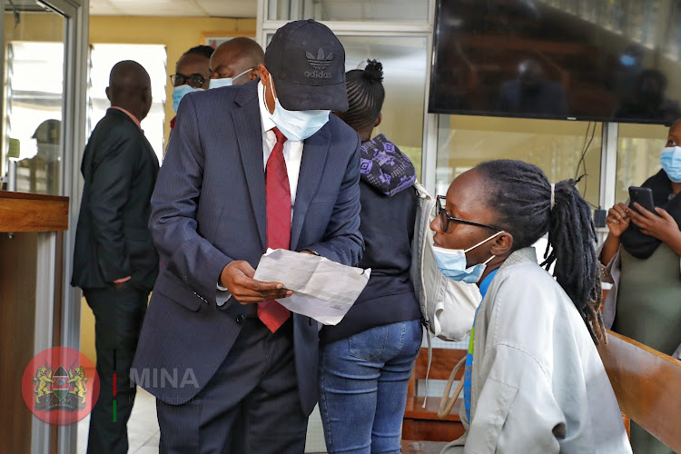 Interior CS Kithure Kindiki interacting with Kenyans at Nyayo House on November 29.