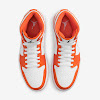 air jordan 1 mid se electro orange / white / black