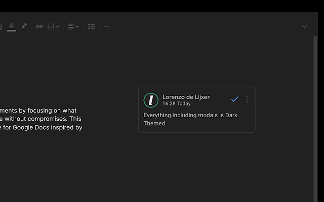 Focus Dark for Google Docs