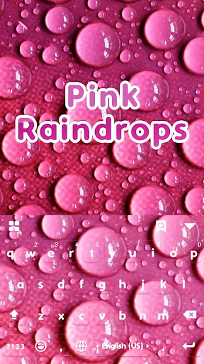 Pink Raindrops Kika Keyboard