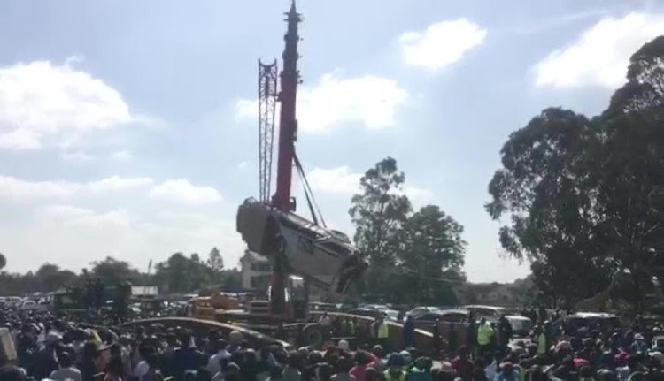 Accident scene where four people were killed along Ngong Road, Nairobi near Jamuhuri Show Ground.