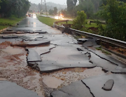 A road in Roodepoort after heavy summer rain that started late in the season. File photo.
