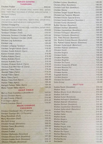 Choice Chinese Corner menu 