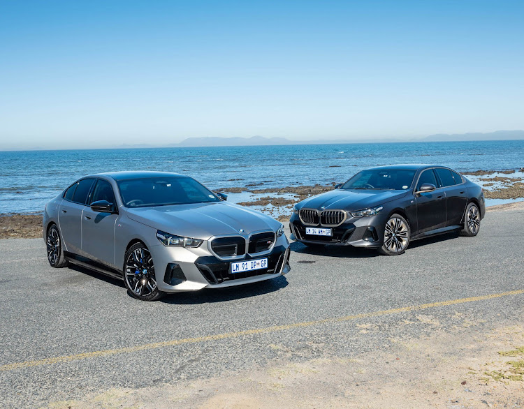 The new BMW i5 M60 xDrive (left) and 520d are now available in South Africa.