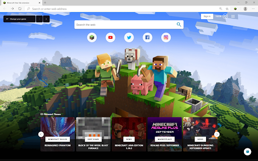 Minecraft New Tab