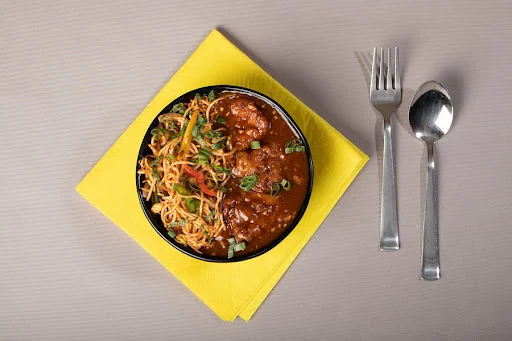 Chilly Coriander Noodles + Chicken Gravy Combo