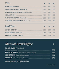 Third Wave Coffee menu 3