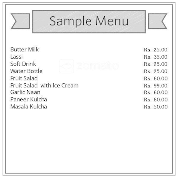 New Satyam Ritz Comfort menu 