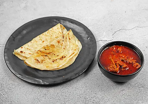 Paratha With Chicken Curry