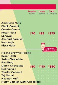 Havmor Ice Cream menu 5