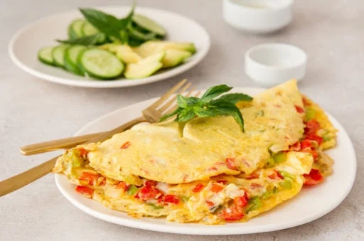 Stuffed Vegetable & Chicken Omelette (2 Eggs)