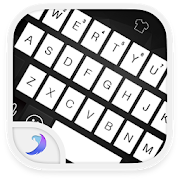 Emoji Keyboard-Black and White  Icon