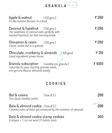 Cookie Cutter menu 