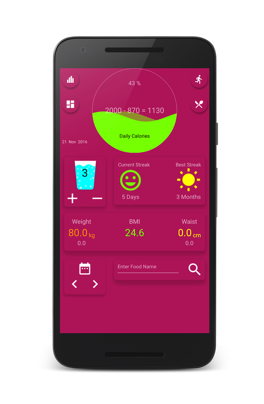 Easy Fit Calorie Counter Screen 1