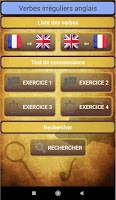 verbes irréguliers anglais Screenshot