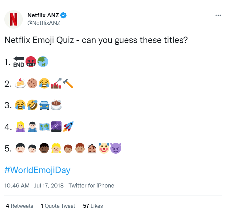 alt=" Netflix using emoji quiz to engage audience on social media"
