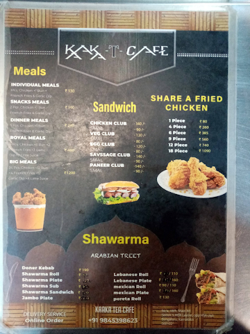 Kakaa-T- Cafe menu 