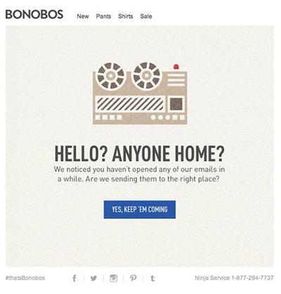 Bonobos re-engagament email