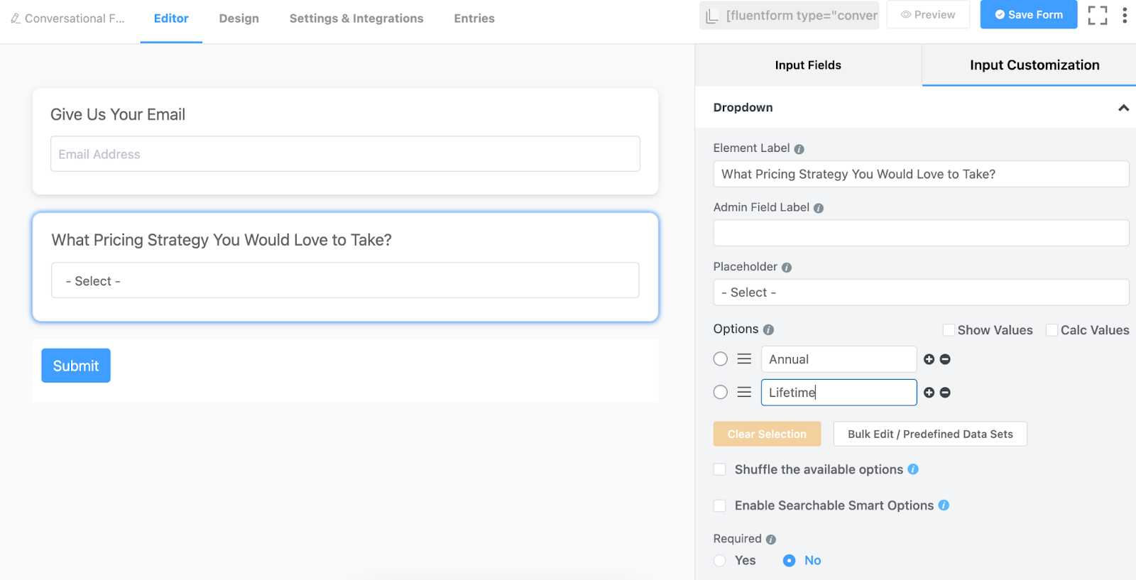 conversational forms ux