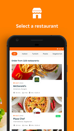 Screenshot Pyszne.pl – order food online