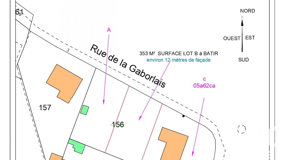 Vente terrain  353 m² à Campbon (44750), 84 000 €