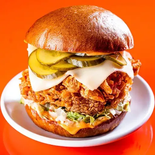 The Louis Fried Chicken Burger