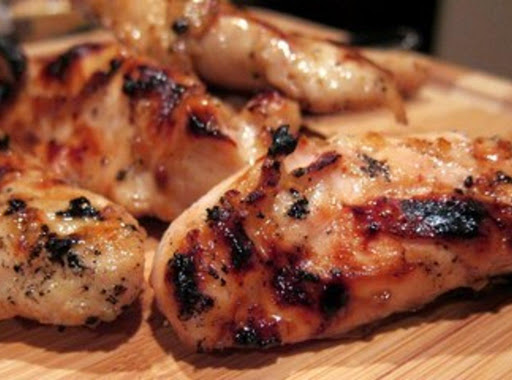 Grilled Chicken here with the Carmelized coating, Should look like this.