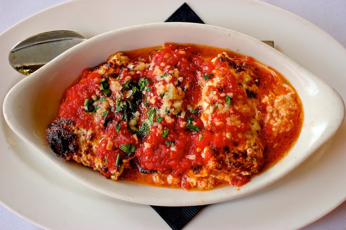 Eggplant Rollatini - battered with Gluten Free Flour.