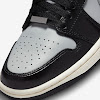 air jordan 1 mid se black/light smoke gray/sail/metallic silver