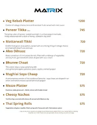 Matrix - Jaypee Greens menu 1