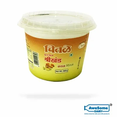 Chitale Dairy Full Cream Shrikhand - Keshar - 500 gm