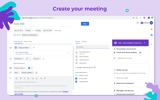 Aster - Prepare your meetings efficiently