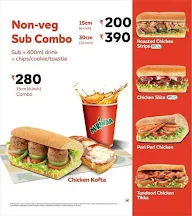 Subway menu 4