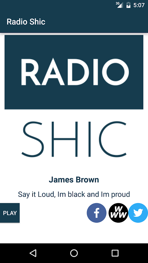 Android application RADIO SHIC screenshort