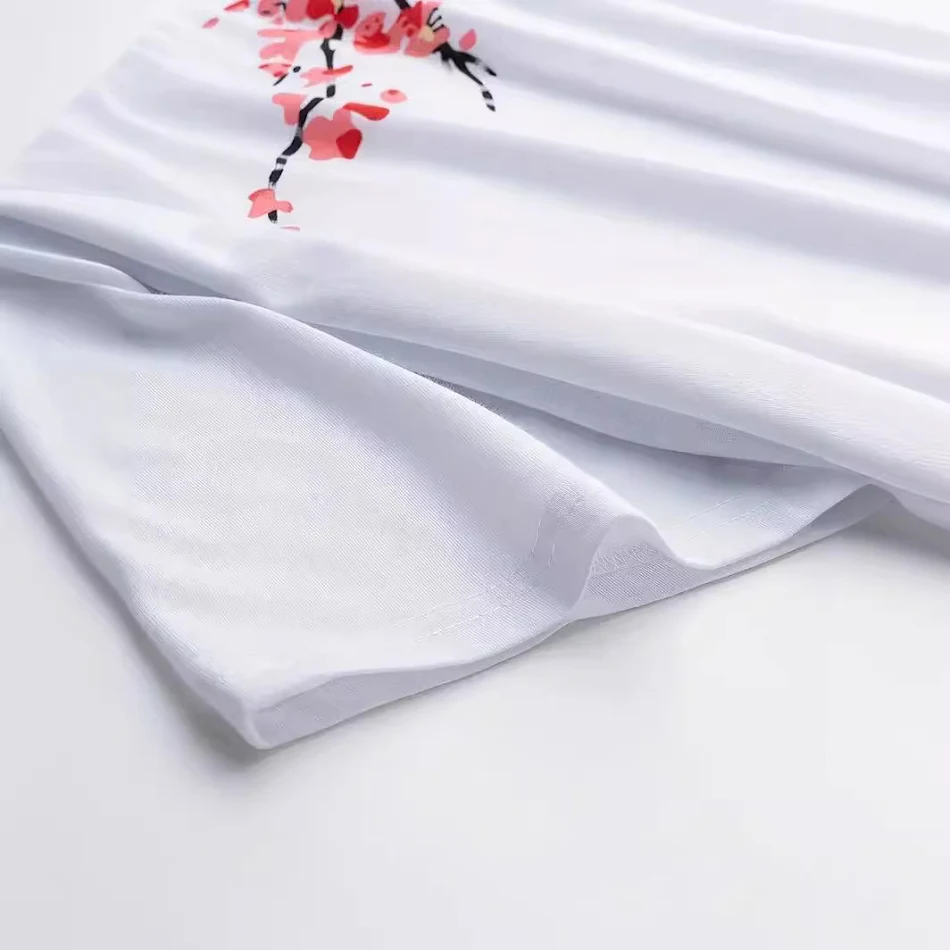 Camiseta de hombre cuello redondo manga corta algodón con estampado digital creativo