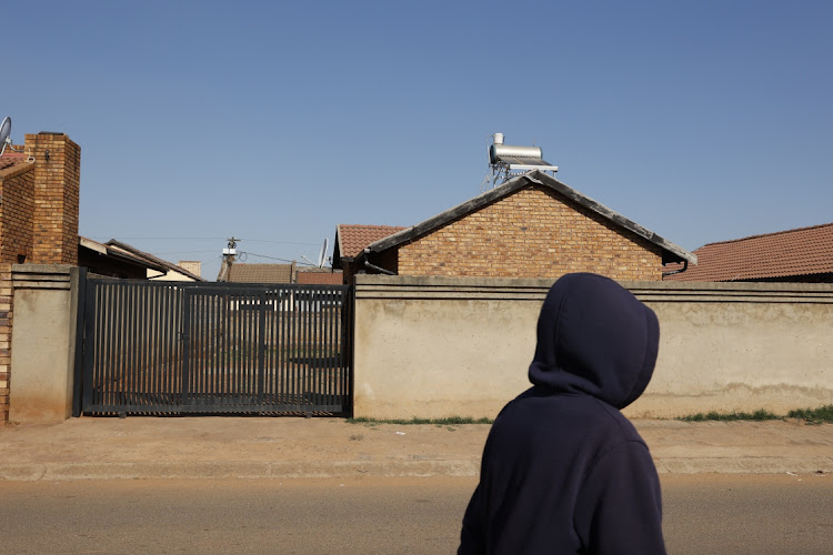 The house in Vosloorus, Ekurhuleni, where singer Kelly Khumalo's family used to live and where football star Senzo Meyiwa was killed in 2014. File photo.