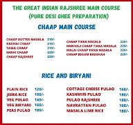 Rajshree Restaurant menu 1